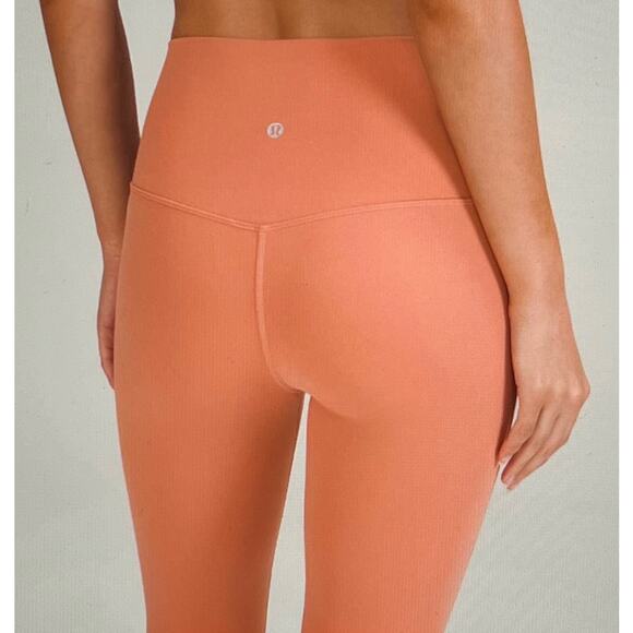LULULEMON Women's Align High Rise Ankle Leggings Size 8 in Pink Savannah - Picture 2 of 9